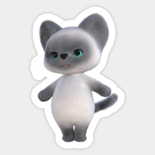 Blue Seameses Kitten Sticker